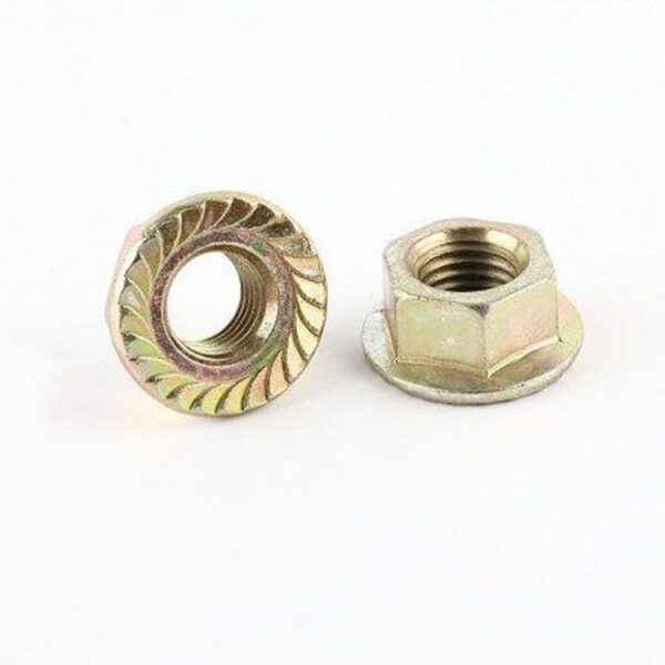 Hex Flange Nut | Yellow Zinc Plated
