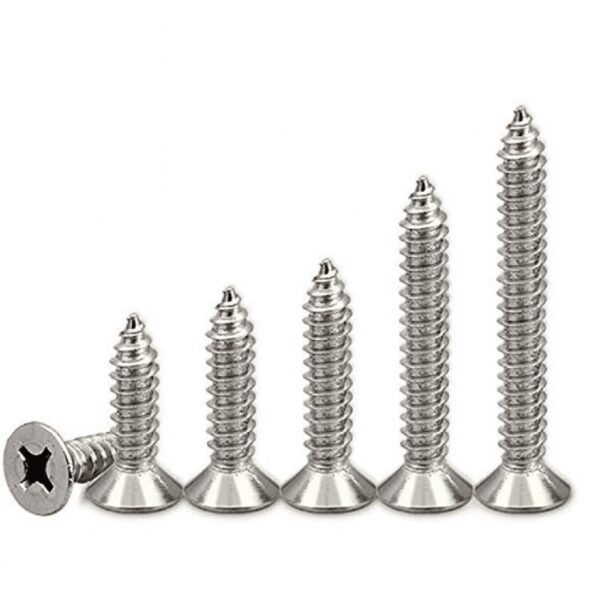 Self tapping screws Nickel Plated F.H